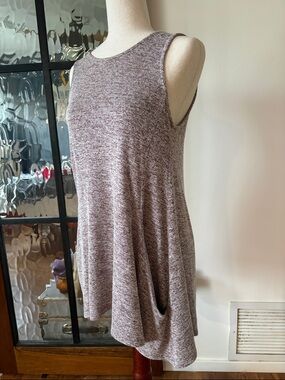 Heathered Mauve Swing Tunic with Pockets